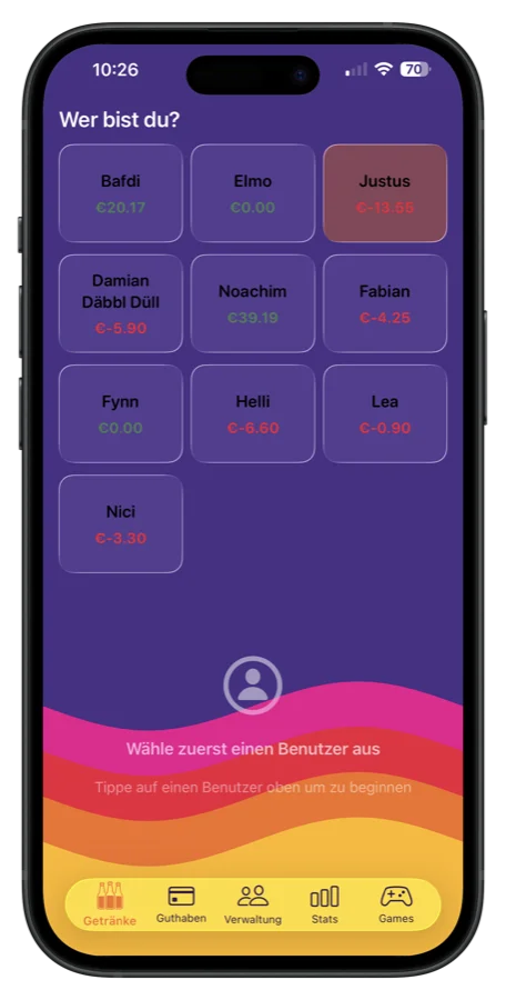DeepTab Getränke — Light Theme